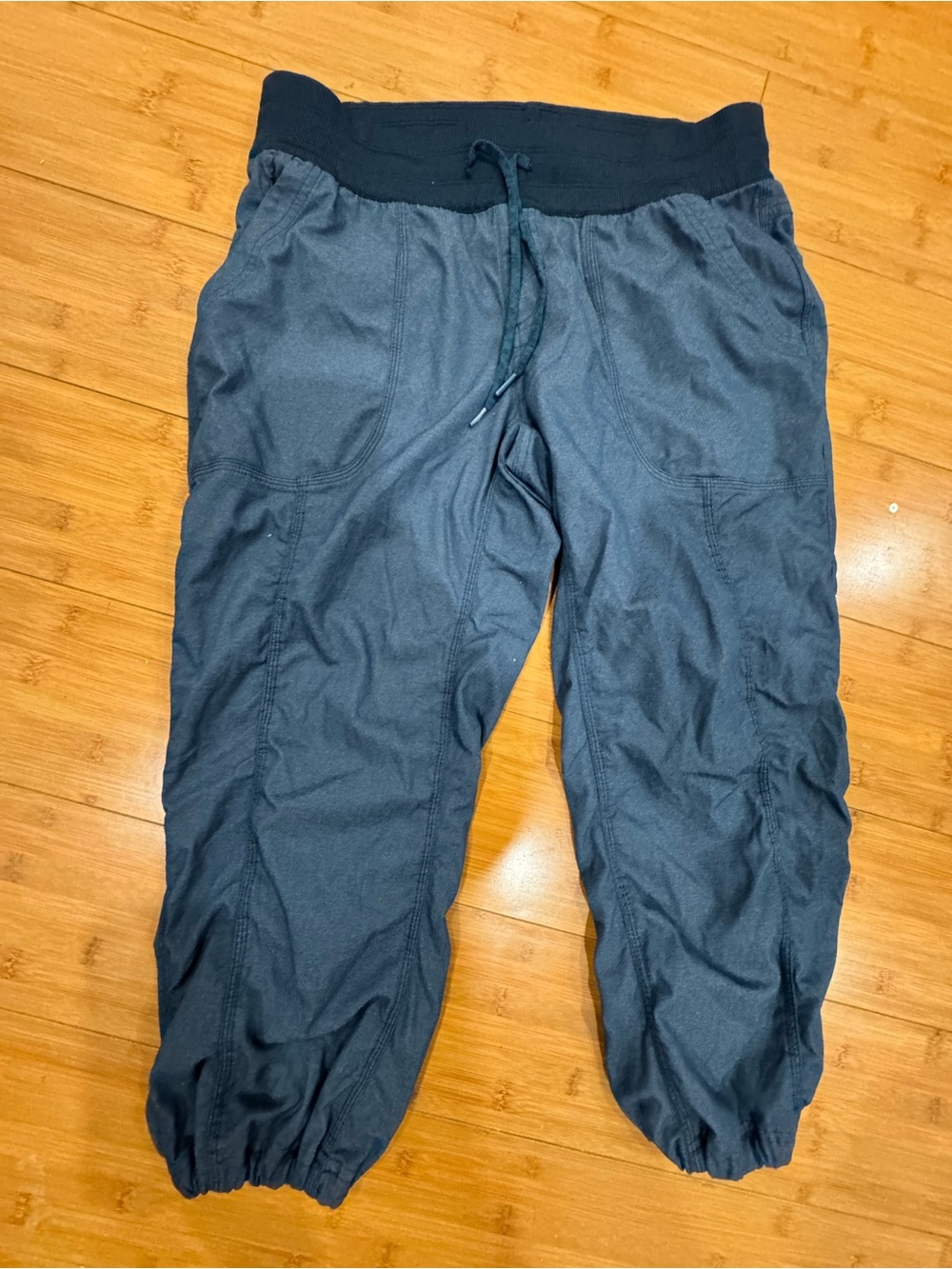 The north face women dark Blue Jogger Pants with Drawstring Waist